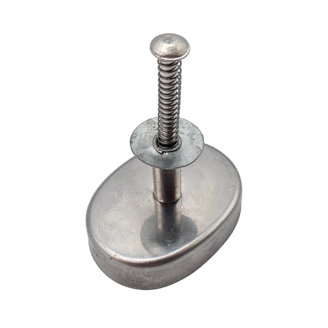 Oval Stainless Polvoron Molder on white background