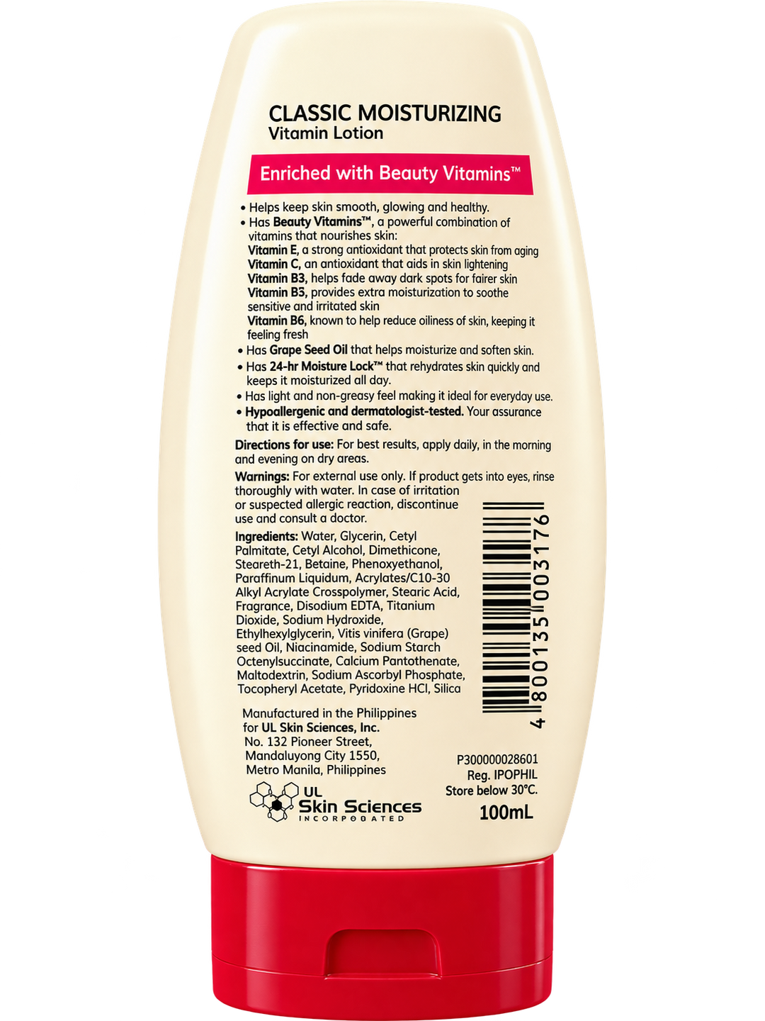Myra Classic Moisturizing Vitamin Lotion - 100mL