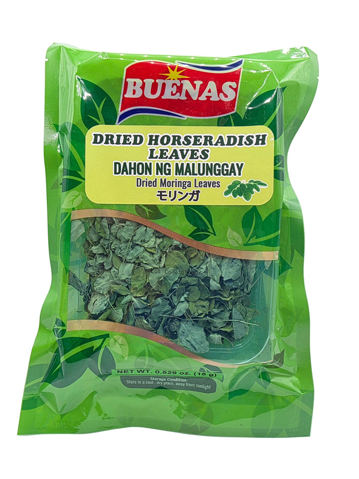 Buenas Dried Horseradish Leaves (Dahon ng Malunngay) - 15g