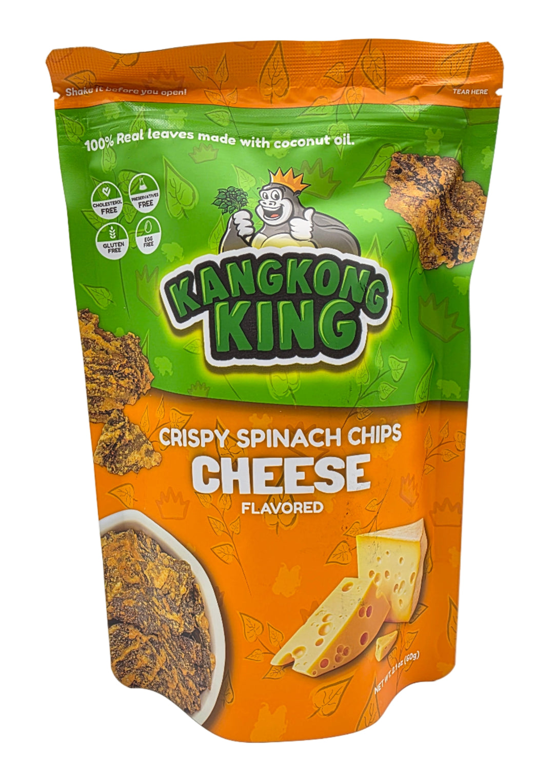Kangkong King Crispy Spinach Chips Cheese Flavored - 60g