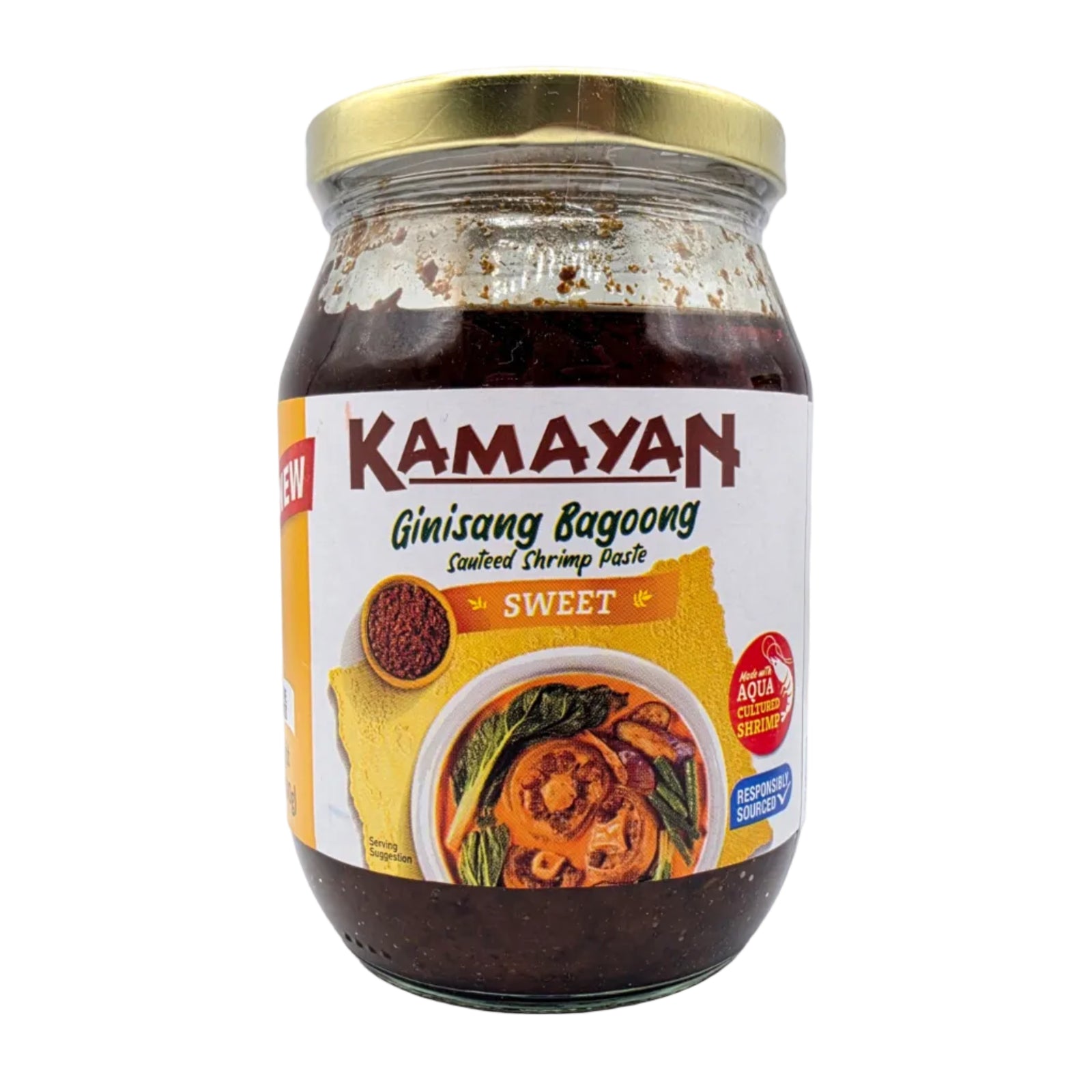 Jar of Kamayan sweet ginger paste on a white background