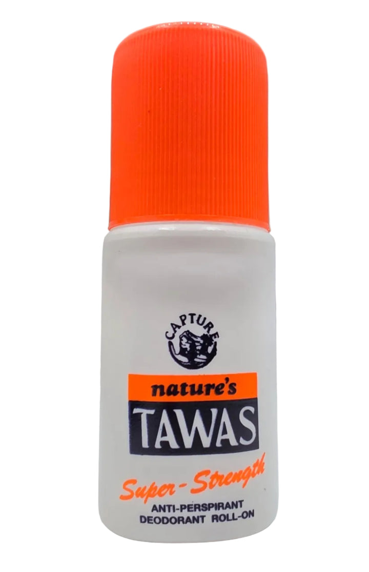 Tawas deodorant roll-on on a white background