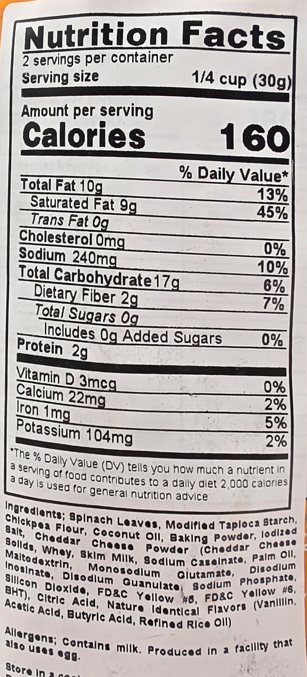 Kangkong King Crispy Spinach Chips Cheese Flavored - 60g