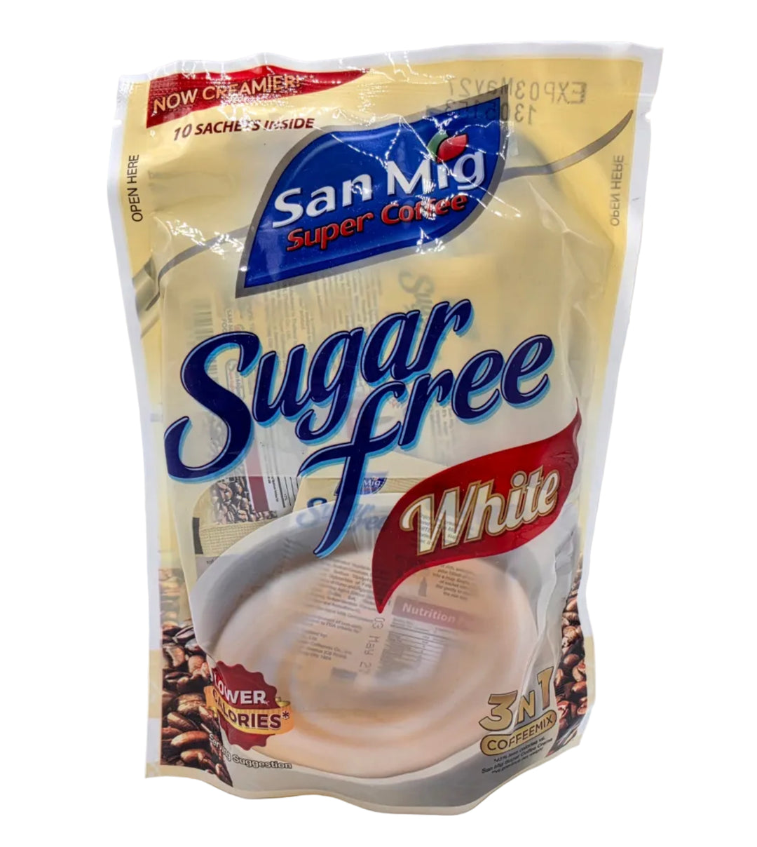 San Mig Super Coffee Sugar Free White 3-in-1 Coffee Mix- 10 Sachets