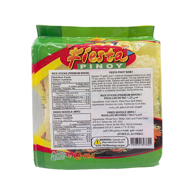 Fiesta Pinoy Miki Bihon Dried Noodle and Ric Sticks Combo - 250g