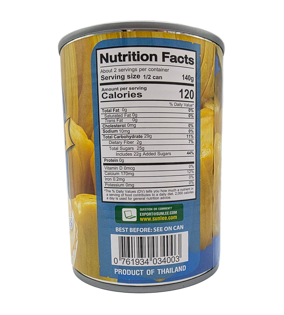 Sunlee Premium Quality Jackfruit in Syrup Strips - 20oz