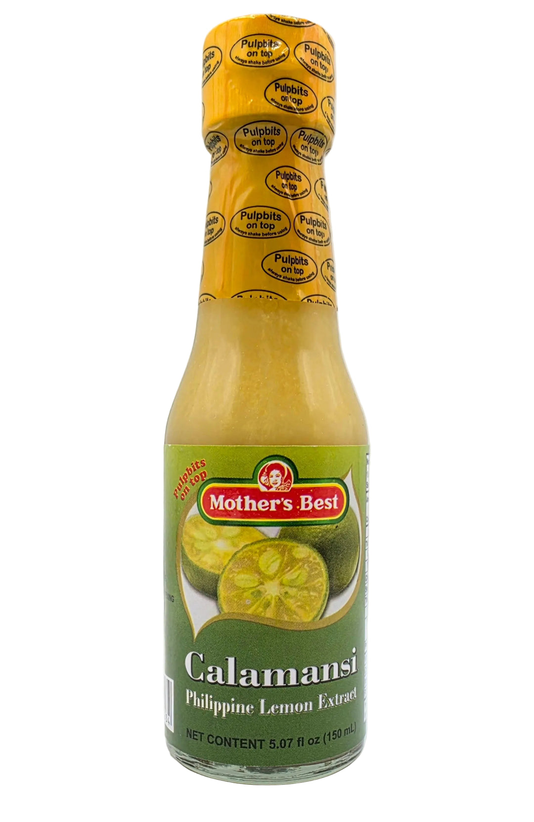 Bottle of Mother's Best Calamansi on a white background