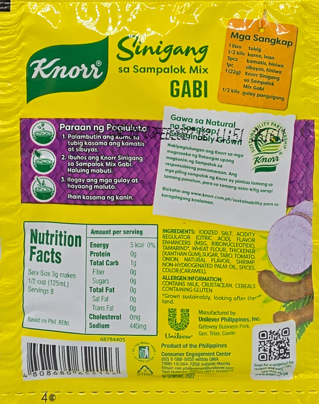 Knorr Sinigang Sa Sampalok Mix w/ Gabi -22g
