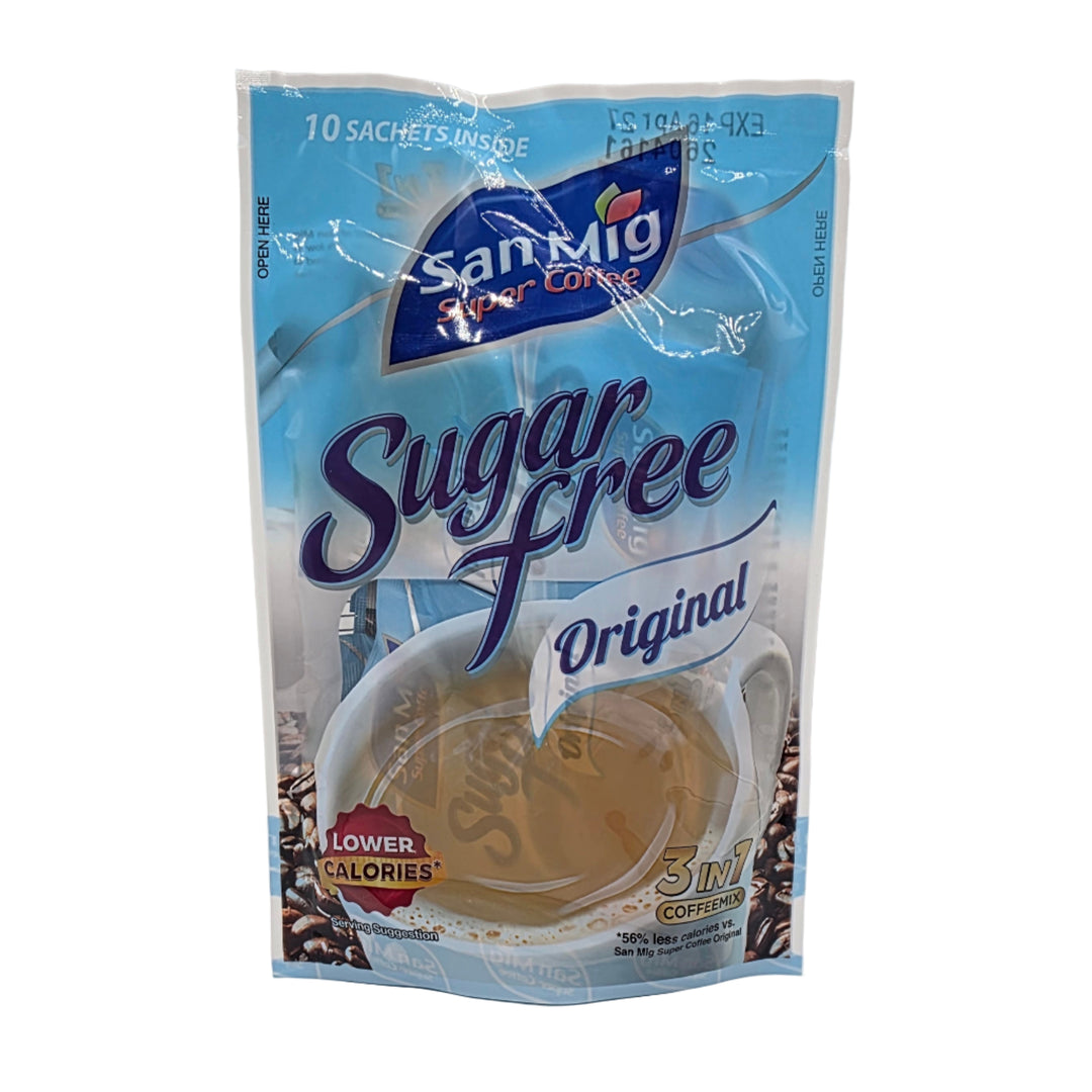 San Mig Super Coffee Sugar Free Original 3-in-1 Coffe Mix- 10 Sachets