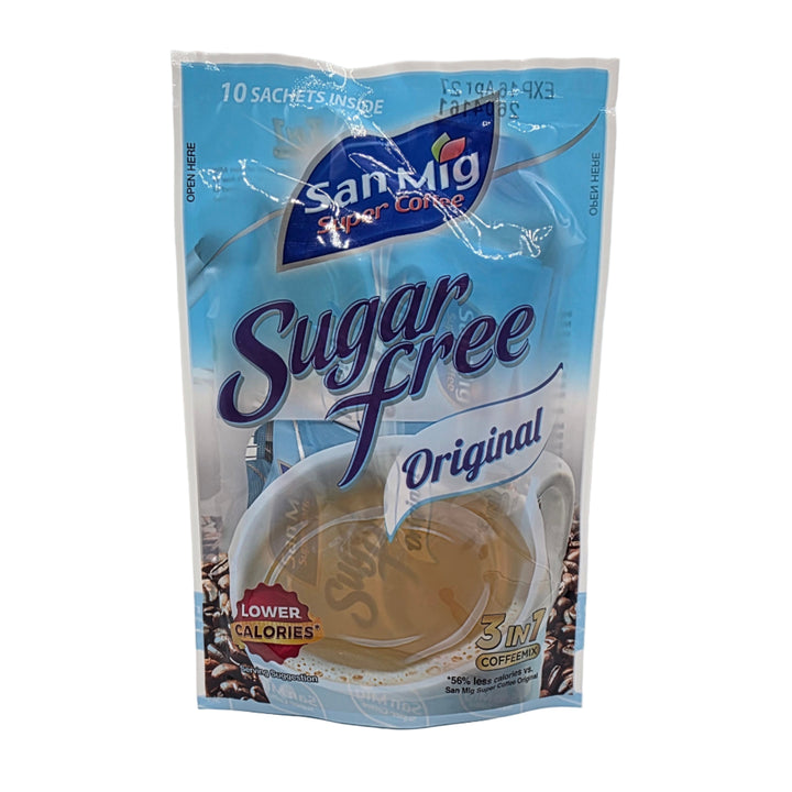 San Mig Super Coffee Sugar Free Original 3-in-1 Coffe Mix- 10 Sachets