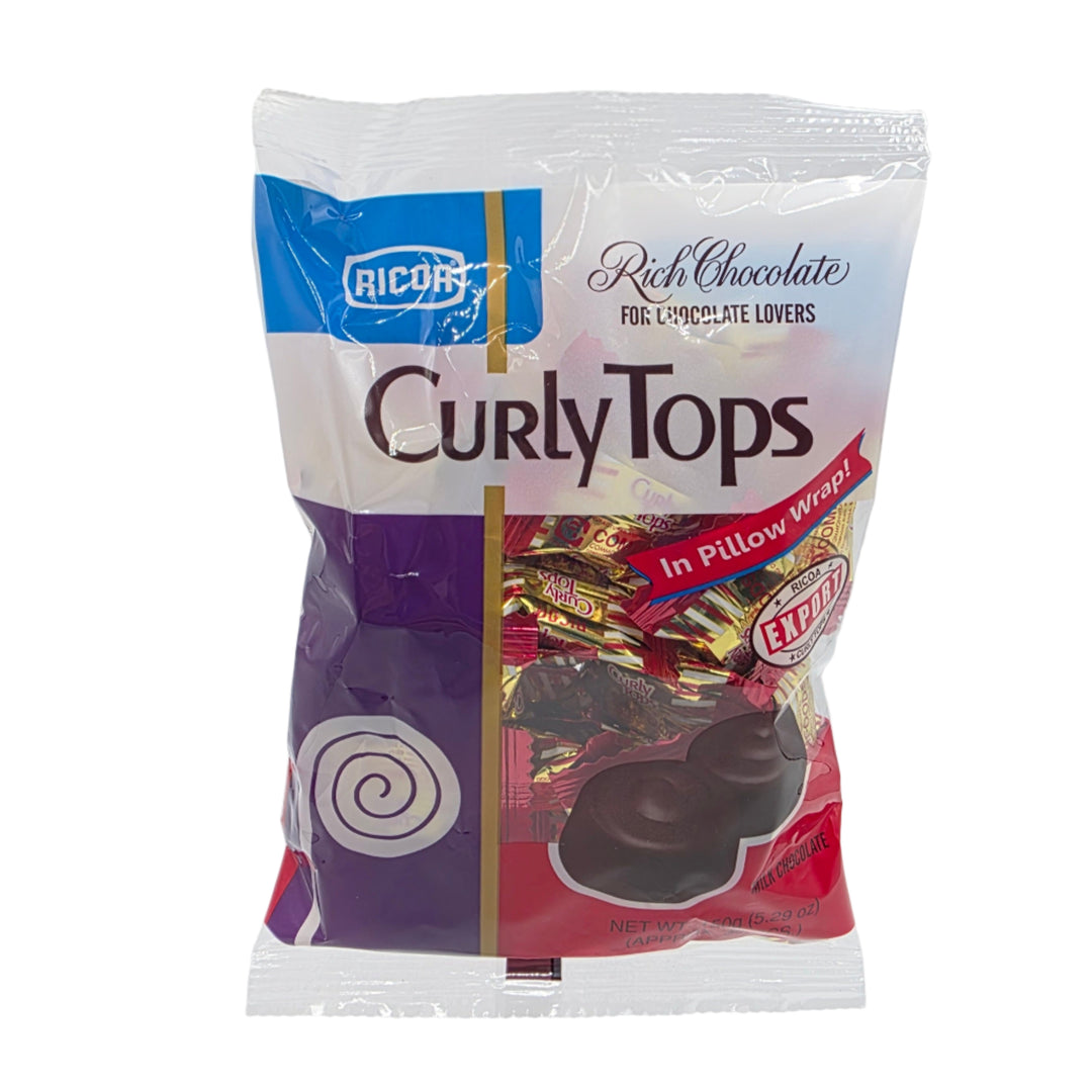 Ricoa Curly Tops Milk Chocolate  - 150g