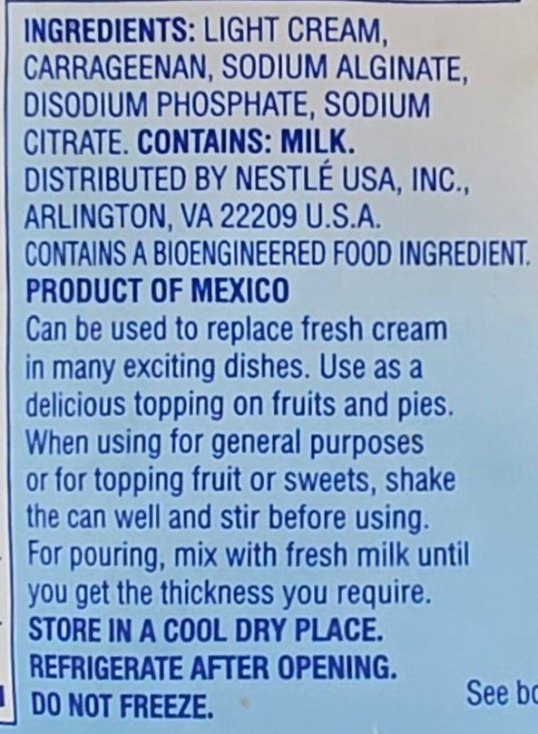 Nestle Table Cream Premium Quality - 7.6oz