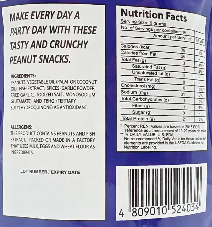 Sugo Greaseless Salted Peanuts -  100g