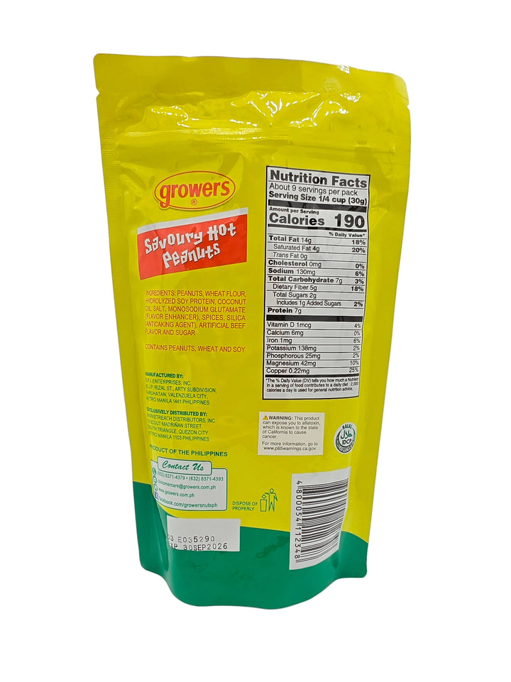 Growers Savory Hot Peanuts Party Pack - 280g