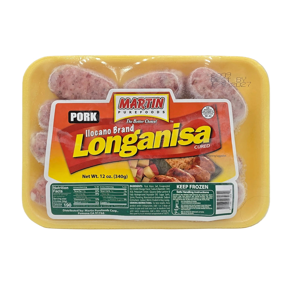 Martin Purefoods Pork Ilocano Brand Longanisa - 12oz