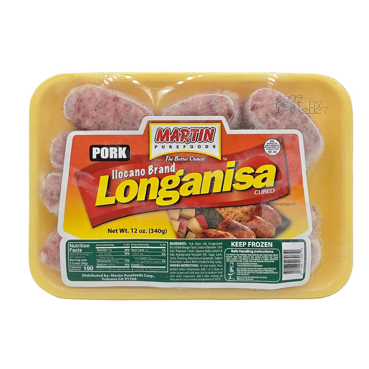 Martin Purefoods Pork Ilocano Brand Longanisa - 12oz