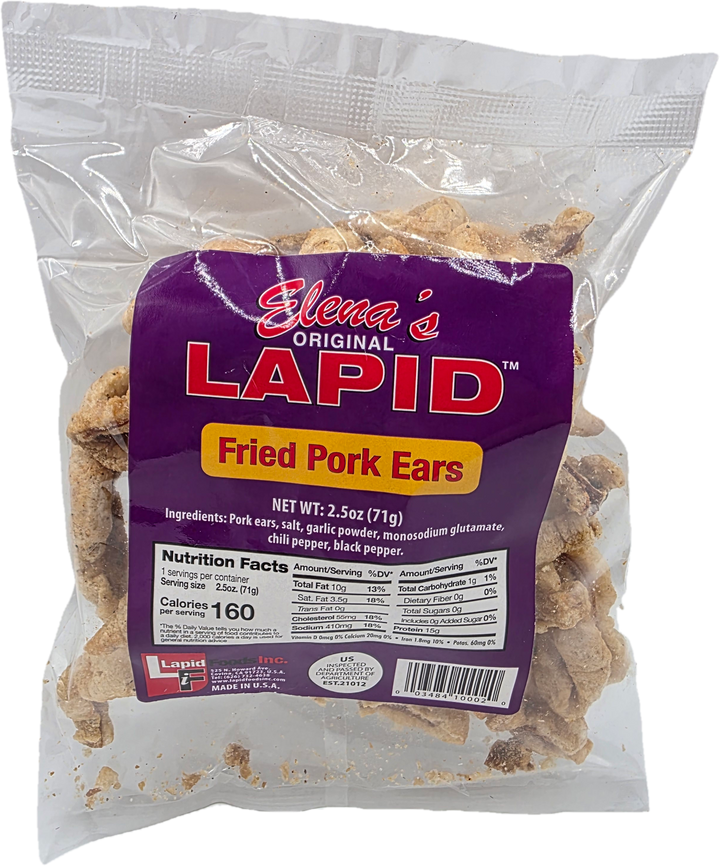 Elena's Original Lapid Fried Pork Ears - 2.5oz
