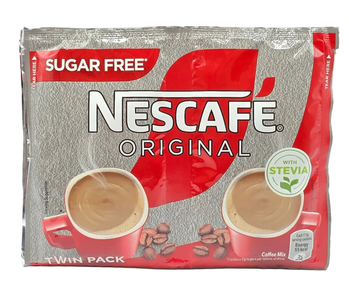 Nescafe Original Sugar Free coffee pack on a white background