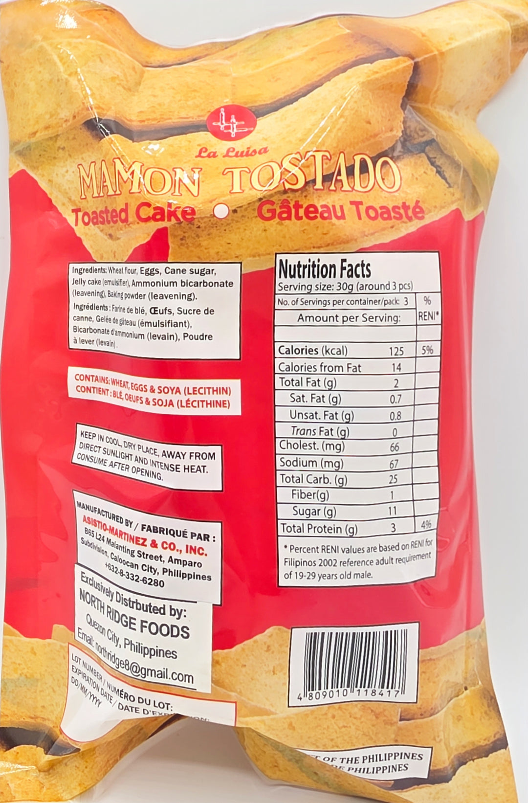 La Luisa Mamon Tostado (Toasted Cake) - 20g
