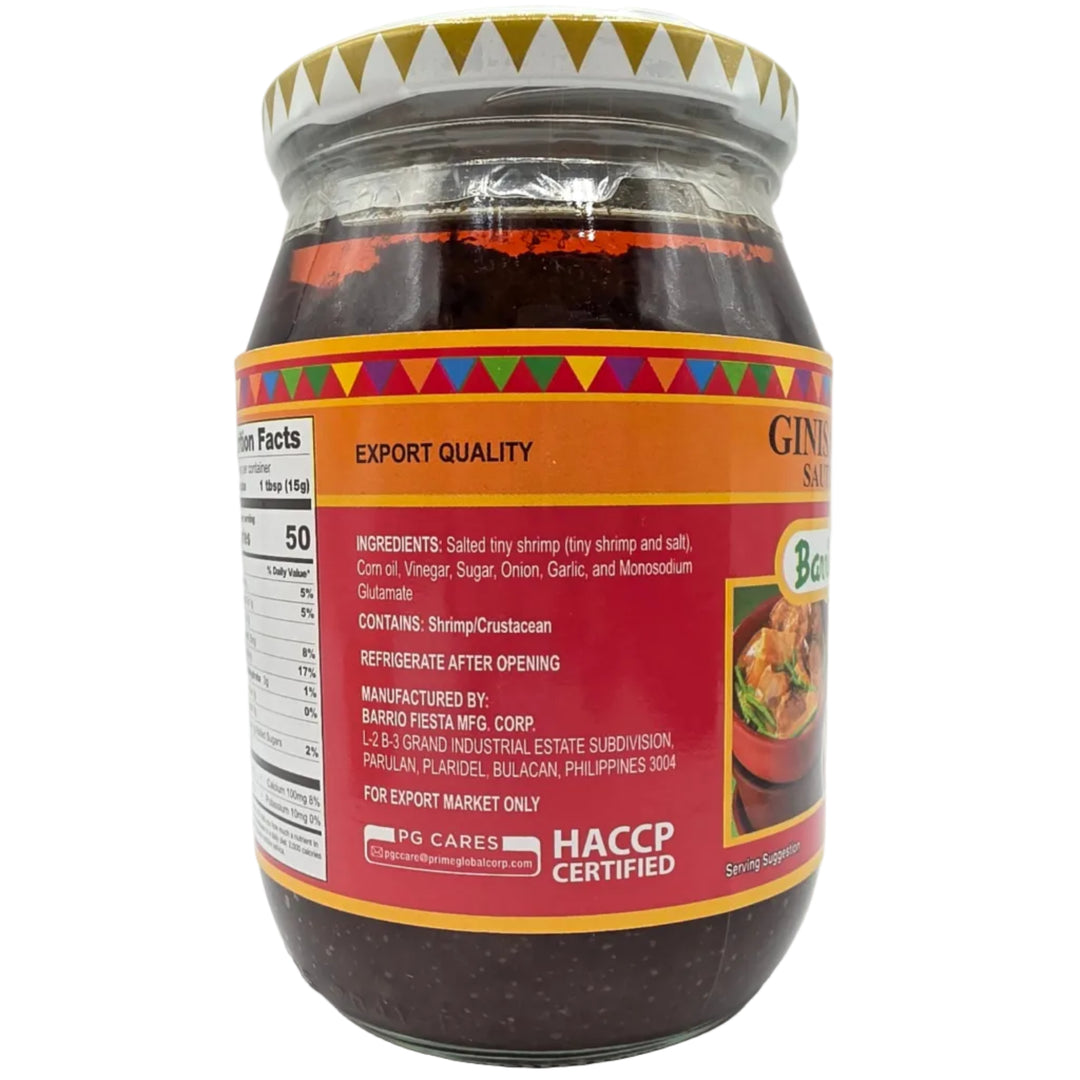 Barrio Fiesta Sauteed Shrimp Paste Regular Flavor (BIG) - 500g