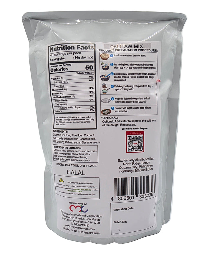 Miguelitos Powdered Palitaw Mix Swee Flat Rice Cake - 550g