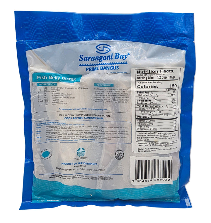 Sarangani Bay Boneless Bangus Belly Marinated (Milkfish Belly) 400-450g