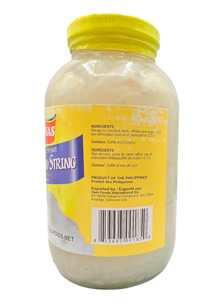 Buenas Coconut Sports Macapuno Strings in Syrup (BIG) - 32oz