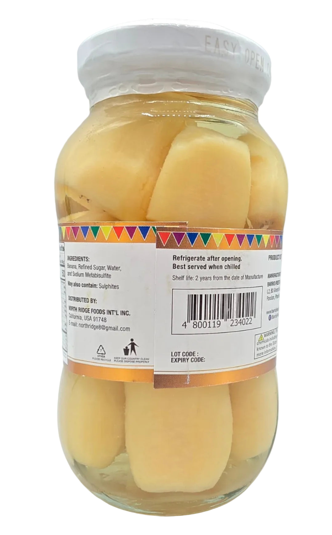 Barrio Fiesta Saging na Saba (Banana in Syrup) - 12oz