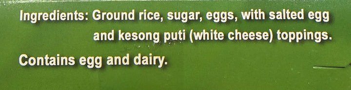 Ferino's Bibingka Rice Cake Salted Egg & White Cheese Toppings - 250g