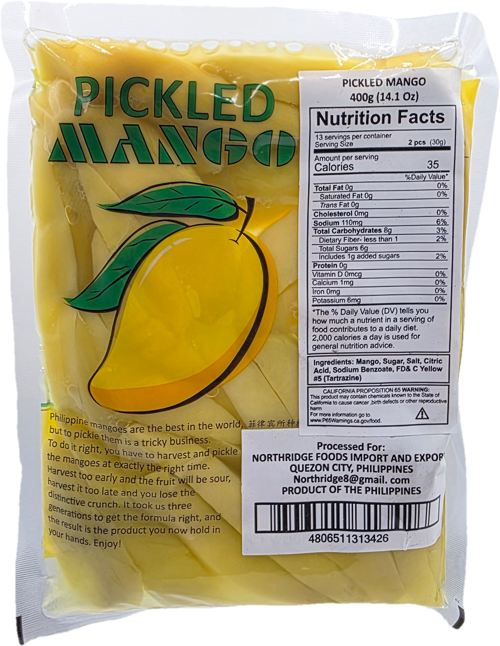 Binondo's Favorite Cebu Pickled Mango - 400g