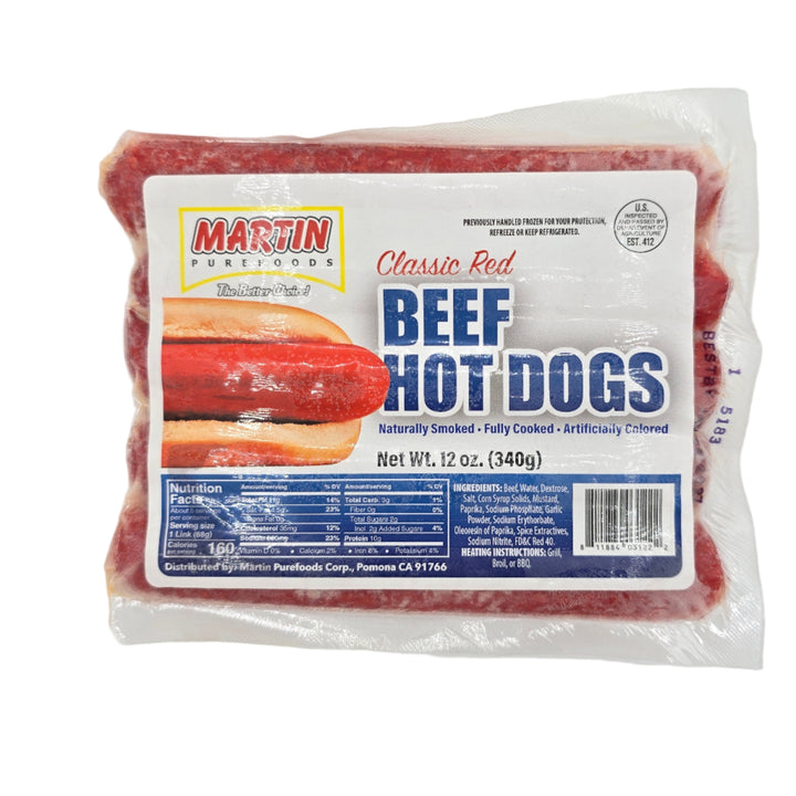 Martin Purefoods Classic Red Beef Hotdogs - 340g