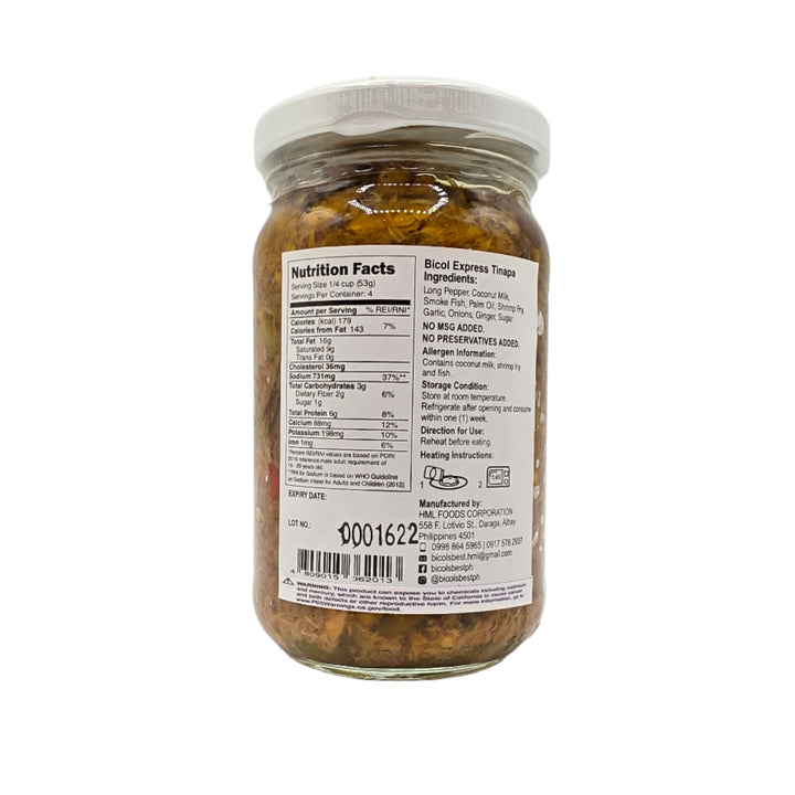 Bicol's Best Ready to Eat Bicol Express Tinapa Smoked Fish - 7.4oz