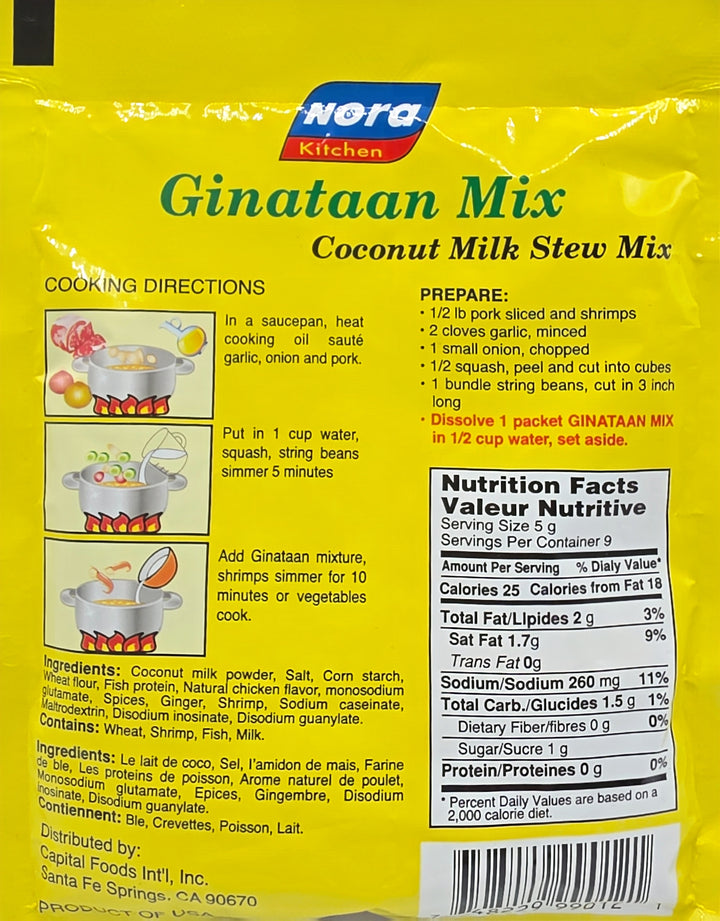 Nora Kitchen Ginataan Mix Coconut Milk Stew Mix - 45g
