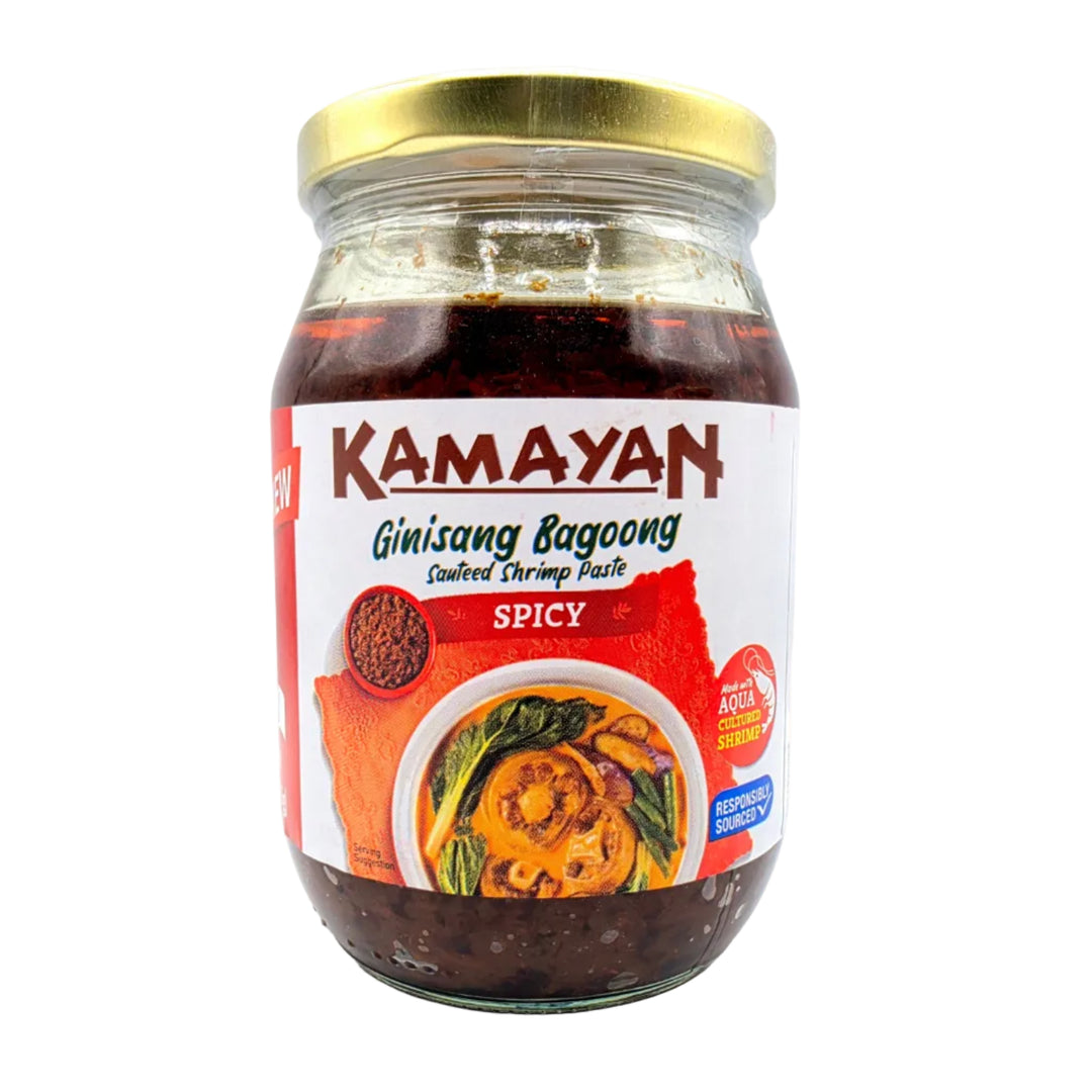 Jar of Kamayan Ginsang Bagoong Spicy on a white background
