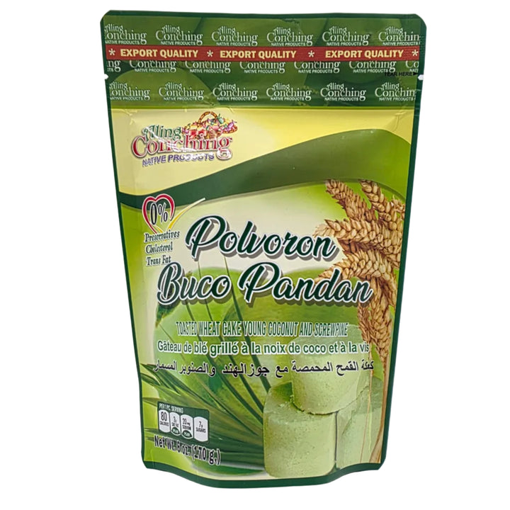 Green package of Rice Powder on a white background