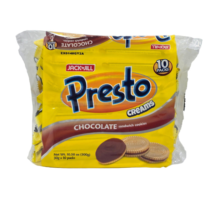 Jack 'n Jill Presto Creams Chocolate Sandwich Cookie - 10x30g