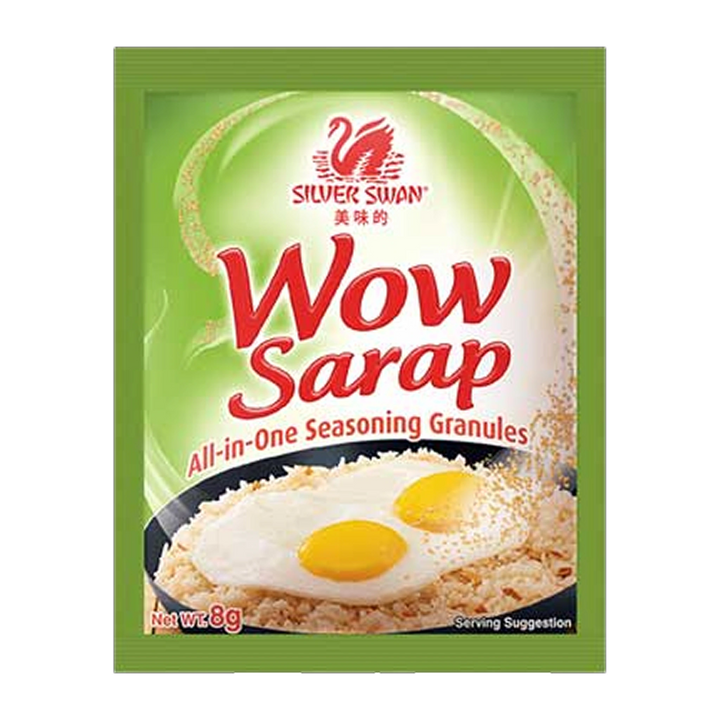 Silver Swan Wow Sarap All-in-One Seasoning Granules - 8gx12 on a transparent background