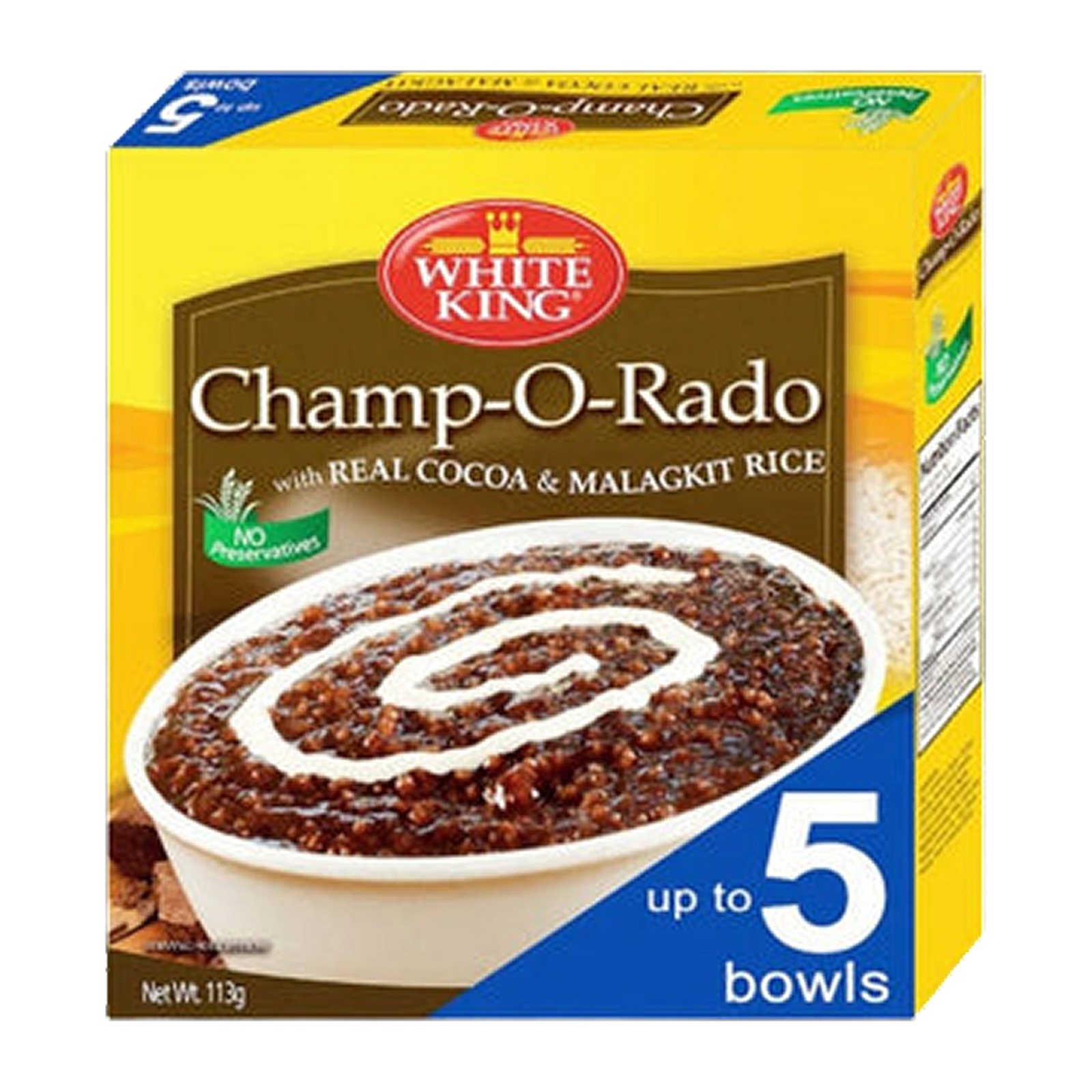 White King Chocolate Rice Porridge (Champorado) Mix - 113g on a transparent background