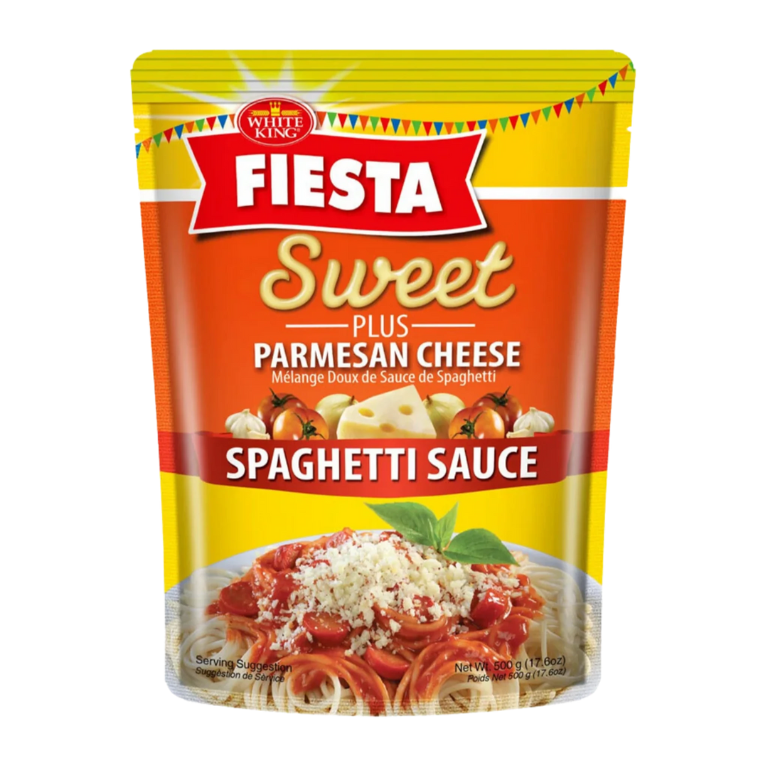 White King Fiesta Sweet Plus Parmesan Cheese Spaghetti Sauce - 500g